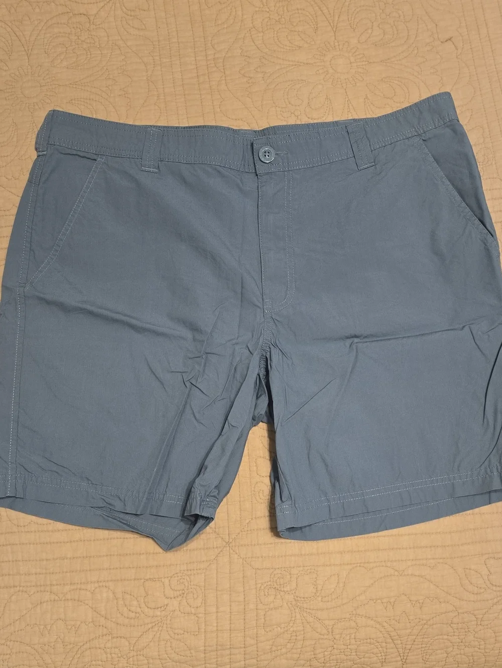 Columbia Men's Washed Out Chino Shorts Blue 38W 8L Excellent Condition